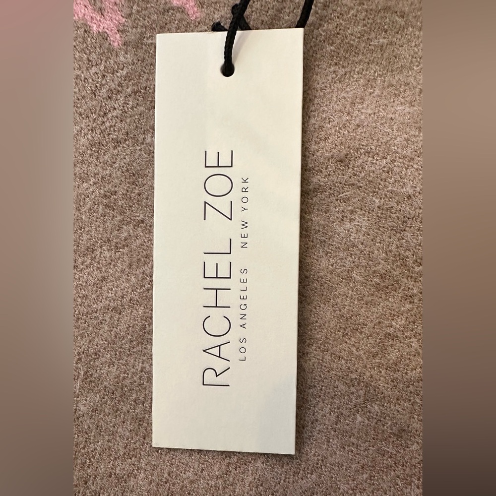 Rachel Zoe NWT Tan V-Neck Sweater with Zigzag Pattern - Picture 7 of 9